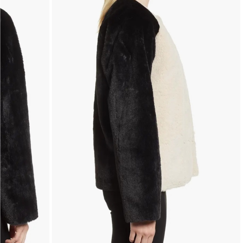 Velvet by Graham & Spencer Colorblock Faux Fur Jacket L - Picture 6 of 11